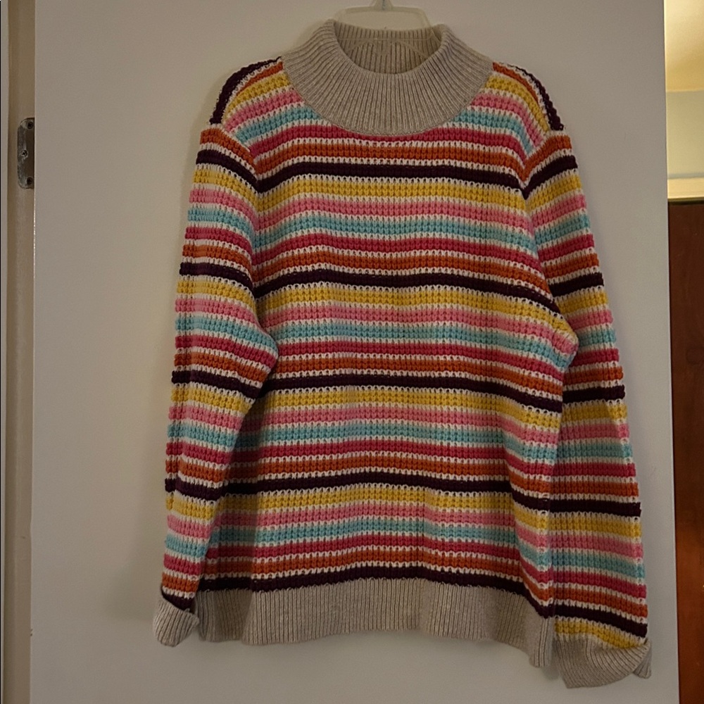 Talbots petite XL colorful knit sweater.